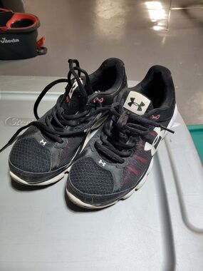 Under Armour Black Mesh Running Sneakers with White Accents